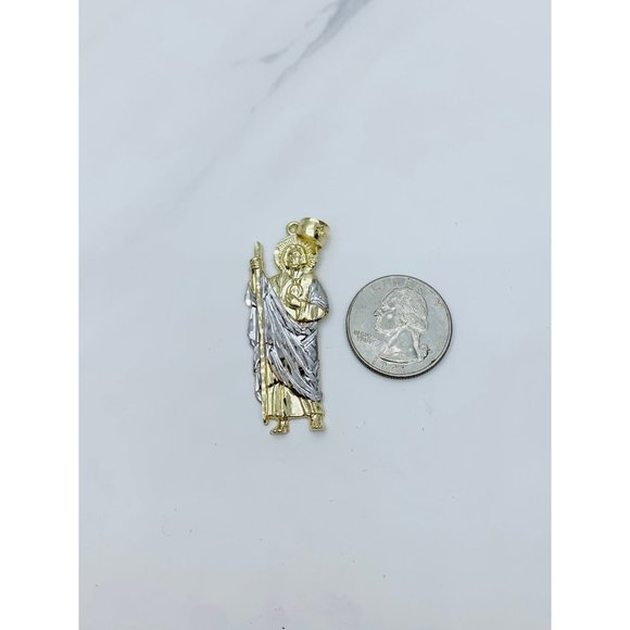 10k Gold Pendant San Judas ❤️ Saint Jude - Picture 2 of 5